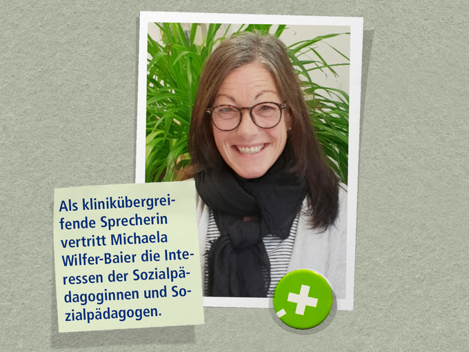 Michaela Wilfer-Baier, klinikübergreifende Sprecherin der Sozialpädagoginnen und Sozialpädagogen