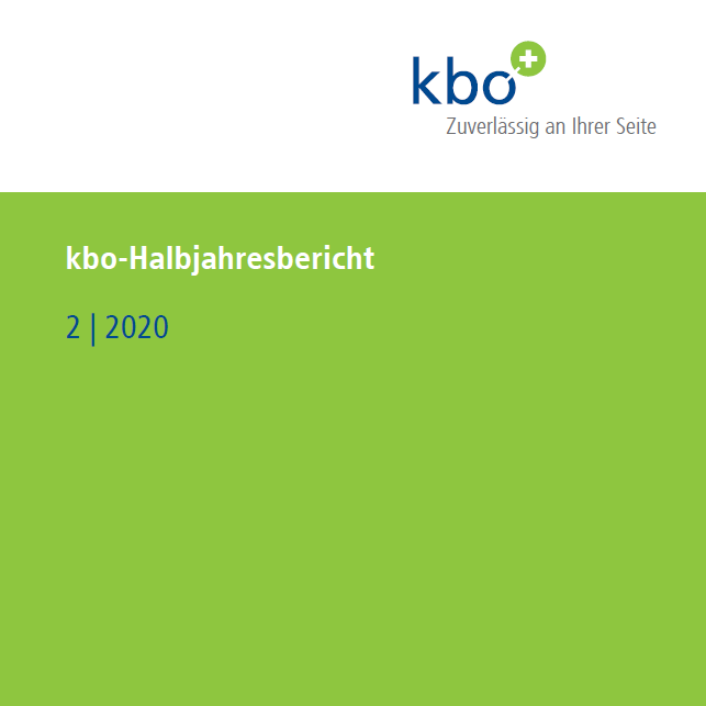 Abgebildet ist das Cover des kbo-Halbjahresberichts 20-2.