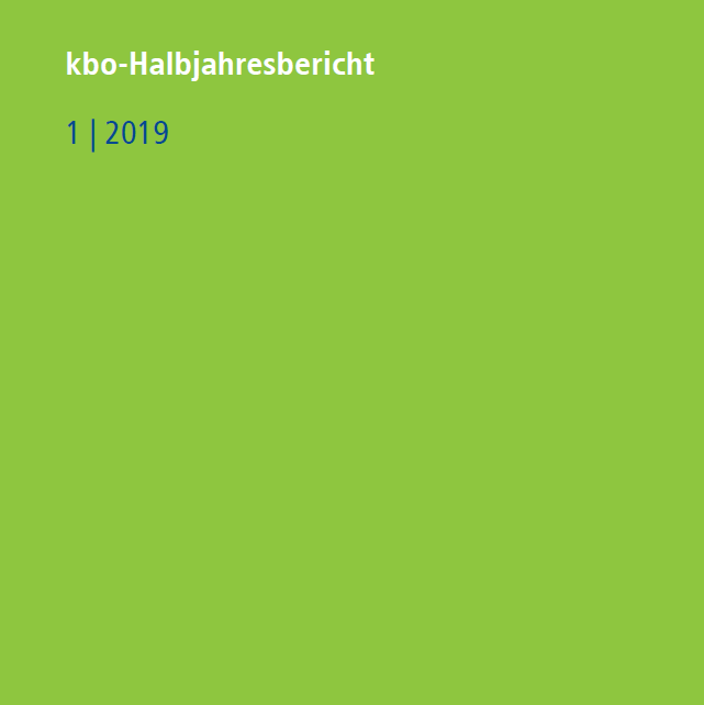 Abgebildet ist das Cover des kbo-Halbjahresbericht-19-1.