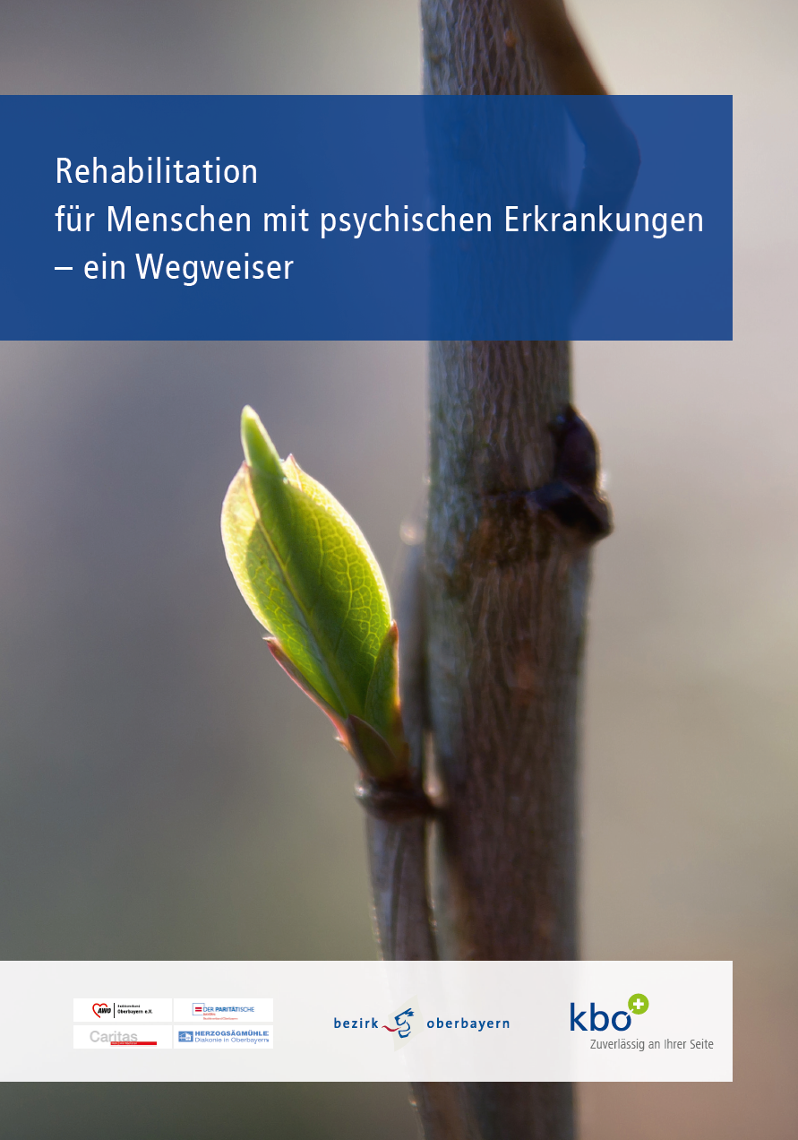 Abgebildet ist das Titelbild der Broschüre zum Thema Rehabilation.